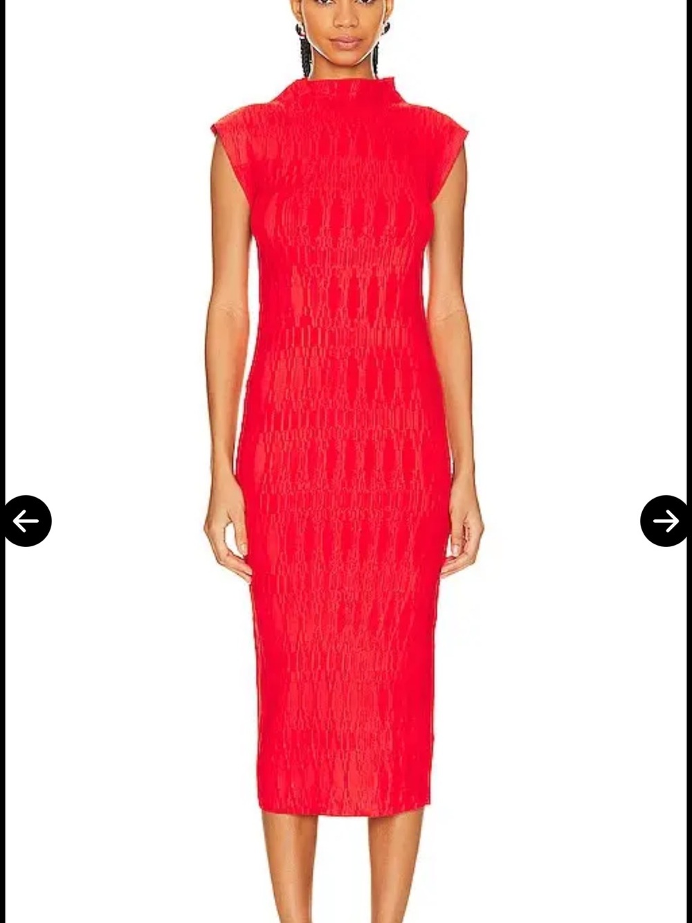 NEW!! Veronica Beard Vibrant Red Ribbed Maxi Dress